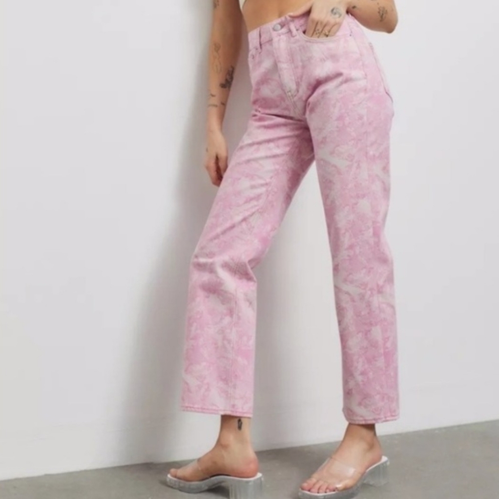 BDG Urban Outfitters Pink 90s Straight Leg Jeans Cottagecore Size 31 NWT